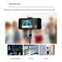 CYKE L18S Bluetooth selfie tyč s tripodom, Gimbal stabilizátorom a svetlom pre iPhone - čierna
