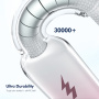 ENKAY Ice Clear opletaný nabíjací a dátový kábel - USB-A na USB-C - 1 m - fialový