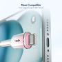 ENKAY Ice Clear opletený nabíjací a dátový kábel - USB-A na USB-C - 2 m - čierny