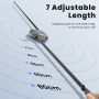 Toocki TQ-X105A výsuvný nabíjací a dátový kábel - USB-C na Lightning - 1 m - sivý