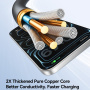JOYROOM S-A61 3v1 univerzálny nabíjací kábel - USB-A na USB-C / Lightning / micro USB - 1,2 m - čierny