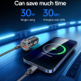 Yesido Y73 súprava autonabíjačky s portmi USB-C / USB-A a kábla USB-C na Lightning - 30W - 1 m - čierna