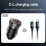 Yesido Y73 súprava autonabíjačky s portmi USB-C / USB-A a kábla USB-C na Lightning - 30W - 1 m - čierna