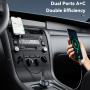 ESSAGER ES-F748 Bluetooth FM transmitter do auta s portmi USB-C / 2x USB-A - 35W - čierny