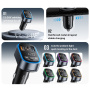 ESSAGER ES-F748 Bluetooth FM transmitter do auta s portmi USB-C / 2x USB-A - 35W - čierny
