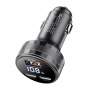 ESSAGER ES-CC25 autonabíjačka s displejom a portmi 2x USB-C / USB-A - 108W - tmavosivá