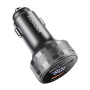 ESSAGER ES-CC25 autonabíjačka s displejom a portmi 2x USB-C / USB-A - 108W - tmavosivá