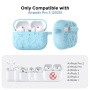 AhaStyle silikónový obal so vzorom kvetov pre AirPods Pro 3 - modrý