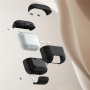 Obal s výklopným stojančekom a karabínou pre AirPods Pro 3 - čierny