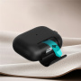 Obal s výklopným stojančekom a karabínou pre AirPods Pro 3 - tmavosivý
