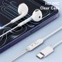 USAMS US-SJ771 slúchadlá s konektorom USB-C - biela