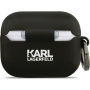 Karl Lagerfeld 3D Logo NFT Karl and Choupette silikónový obal pre AirPods Pro 3 - čierny