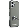 Karl Lagerfeld IML K&CH Heads Logo transparentný kryt s MagSafe pre iPhone 17 - sivý