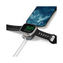 Nomad Universal 2v1 univerzálny opletený nabíjací kábel - USB-C na magnetický puk / USB-C - 1,5 m - biely