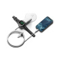 Nomad Universal 2v1 univerzálny opletený nabíjací kábel - USB-C na magnetický puk / USB-C - 1,5 m - biely