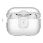 UNIQ Glase Pro Lock transparentný obal so zapínaním a karabínou pre AirPods Pro 3 - číry
