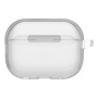 UNIQ Glase Pro Lock transparentný obal so zapínaním a karabínou pre AirPods Pro 3 - číry