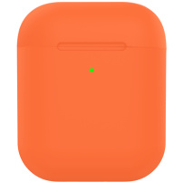 Matný silikónový obal pre AirPods 1 / 2 - oranžový