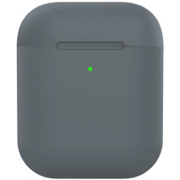 Matný silikónový obal pre AirPods 1 / 2 - tmavosivý
