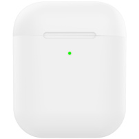 Matný silikónový obal pre AirPods 1 / 2 - biely