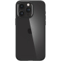 Spigen Crystal Hybrid transparentný kryt s farebným rámčekom pre iPhone 15 Pro - čierny