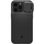 Spigen Optik Armor MagFit odolný kryt s posuvnou krytkou kamery a MagSafe pre iPhone 15 Pro Max - čierny