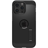Spigen Tough Armor MagFit odolný kryt so stojančekom a MagSafe pre iPhone 15 Pro Max - čierny