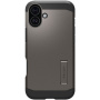 Spigen Tough Armor odolný kryt so stojanom a MagSafe pre iPhone 16 - tmavo šedý