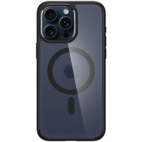 Spigen Ultra Hybrid MagFit transparentný kryt s MagSafe pre iPhone 15 Pro - čierny