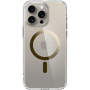 Spigen Ultra Hybrid MagFit transparentný kryt so zlatým MagSafe pre iPhone 15 Pro Max - číry