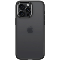 Spigen Ultra Hybrid Matte transparentní matný kryt pre iPhone 15 Pro Max - čierny