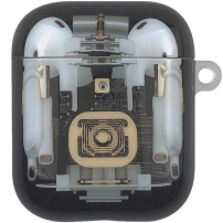 Ochranný obal mechanická štruktúra pre AirPods 1 / 2 - čierny