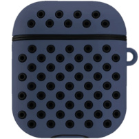 Silikónový ochranný obal pre AirPods 1 / 2 - modro-čierny