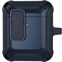 Superodolný obal s karabínou pre AirPods 1 / 2 - modrý