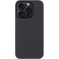 Tactical Aramid kryt so vzorom karbónových vlákien a MagSafe na iPhone 15 Pro Max - tmavošedý