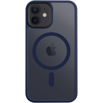 Tactical Hyperstealth transparentný kryt s MagSafe na iPhone 12 / 12 Pro - tmavomodrý