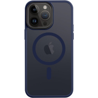 Tactical Hyperstealth transparentný kryt s MagSafe na iPhone 14 Pro Max - tmavomodrý