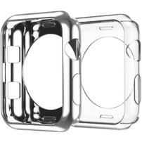 Dux Ducis ochranné púzdro z mäkkého plastu pre Apple Watch 38mm - strieborné