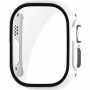 ENKAY matné puzdro s tvrdeným sklom pre Apple Watch Ultra 49 mm - biele