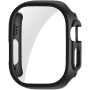 ENKAY matné puzdro s tvrdeným sklom pre Apple Watch Ultra 49 mm - čierne