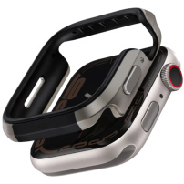 UNIQ Valencia kovové púzdro pre Apple Watch 46mm - titánové