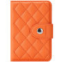 Magnetická peňaženka s prešívaním pre iPhone - oranžová