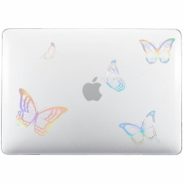Lesklý transparentný kryt s motýľmi pre MacBook Air 13" (A2681 / A3113 / A3240 / A3449) - číry
