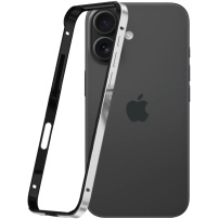 Ochranný rámček pre iPhone 16 - čiernostrieborný