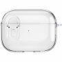 Transparentný obal so zapínaním a karabínou pre AirPods Pro - číry