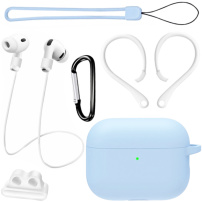 Praktická sada 6v1 pre AirPods Pro 3 - svetlomodrá