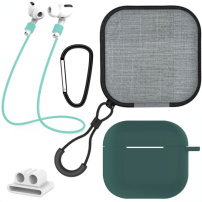 Praktická sada 5v1 pre AirPods 4 / 5 - petrolejová