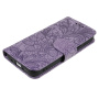 Flipové púzdro so vzorom čipky pre iPhone 13 / 14 - fialové