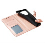 Flipové púzdro so vzorom čipky pre iPhone 16 Pro Max - ružové