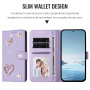 Flipové púzdro s perličkami a kamienkami pre iPhone 17 Pro Max - svetlofialové